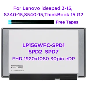 15 6 laptop lcd screen lp156wfc spd1 spd2 spd7 for lenovo ideapad 3 15 s340 15 s540 15 thinkbook 15 g2 thinkpad t590 30pin edp free global shipping