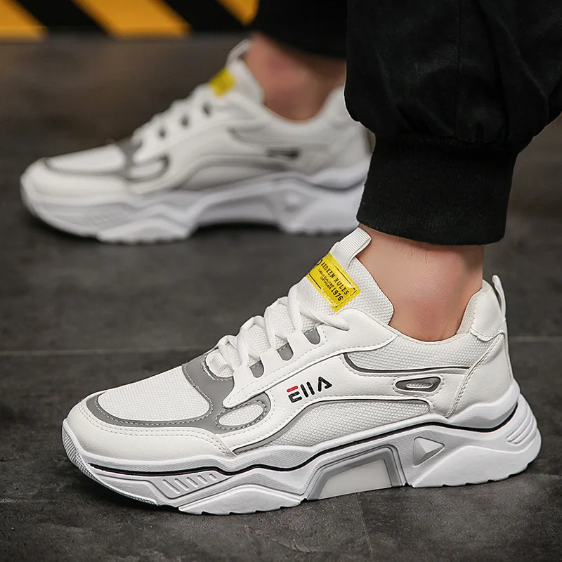 

FOORAABO New Sports Shoes Men's Korean Version Of The Trend Of Breathable Ieisure Shoes Teenage Dads Shoes