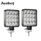 Светодиодный светильник Aeobey, 48 Вт, 16 Барра, светодиодный автомобильный светильник для 4x4, светодиодный бар для внедорожников, вездеходов, тракторов, лодок, экскаваторов, 12 В, 24 В, рабочий светильник