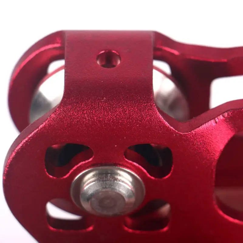 30KN Открытый скалолазание спасательный двойной шкив Молния Линия алюминиевый