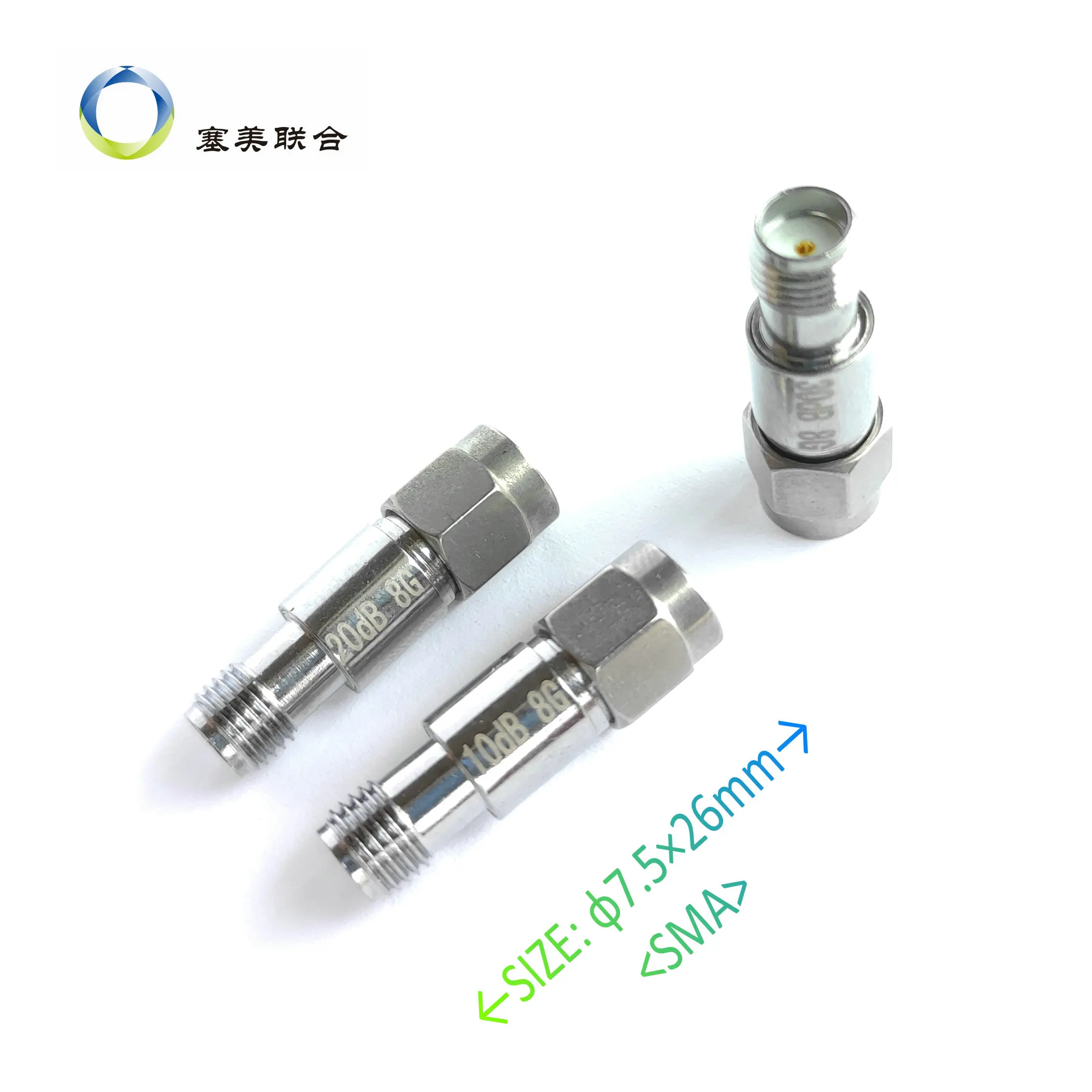 Фиксированный аттенюатор SMA из нержавеющей стали 1-60 дБ DC-6G 8G 13G 18 ГГц 2 Вт |