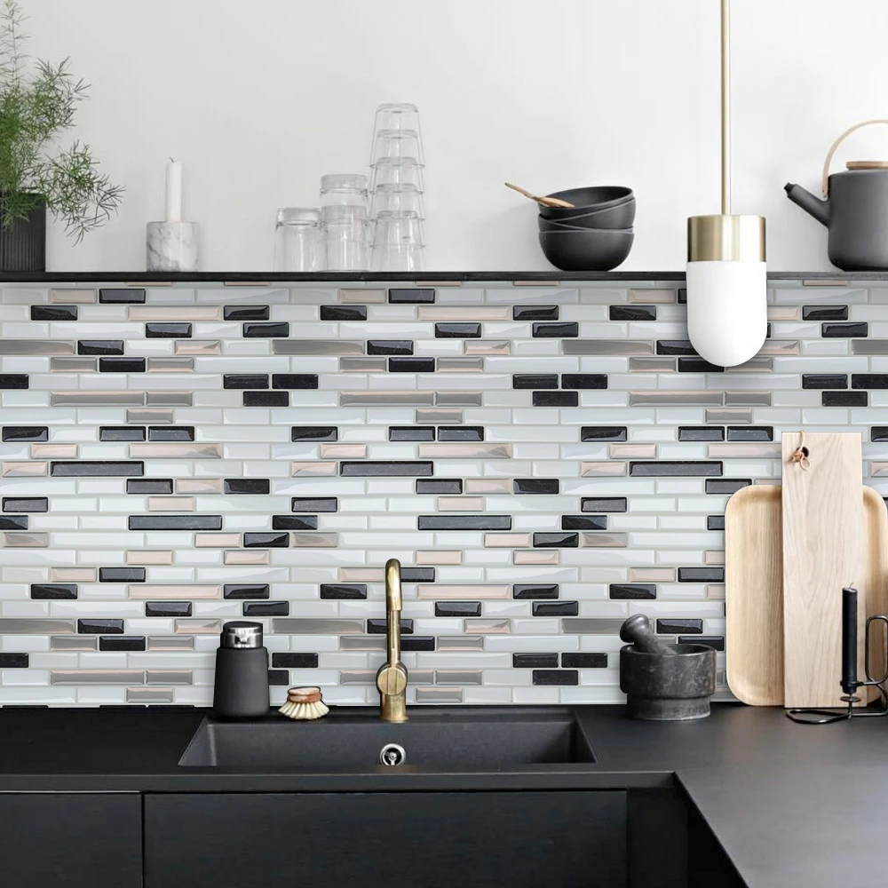 Водостойкий маслостойкий самоклеящийся Кухонный Фартук наклейки для настенной