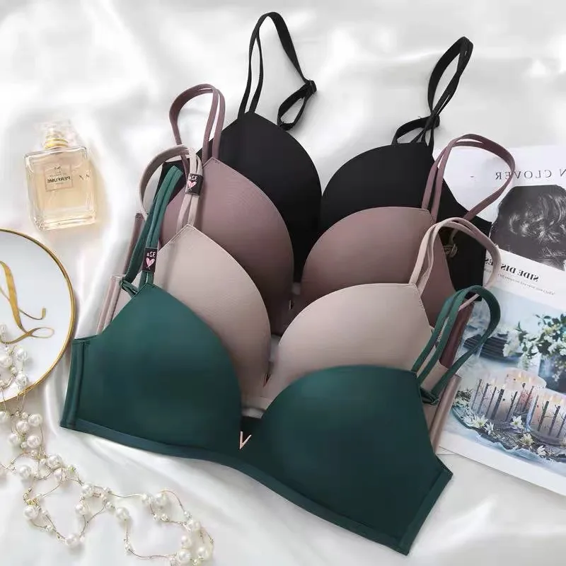 Новый сексуальный бесшовный тонкий бюстгальтер Lomoling с V-образным вырезом без