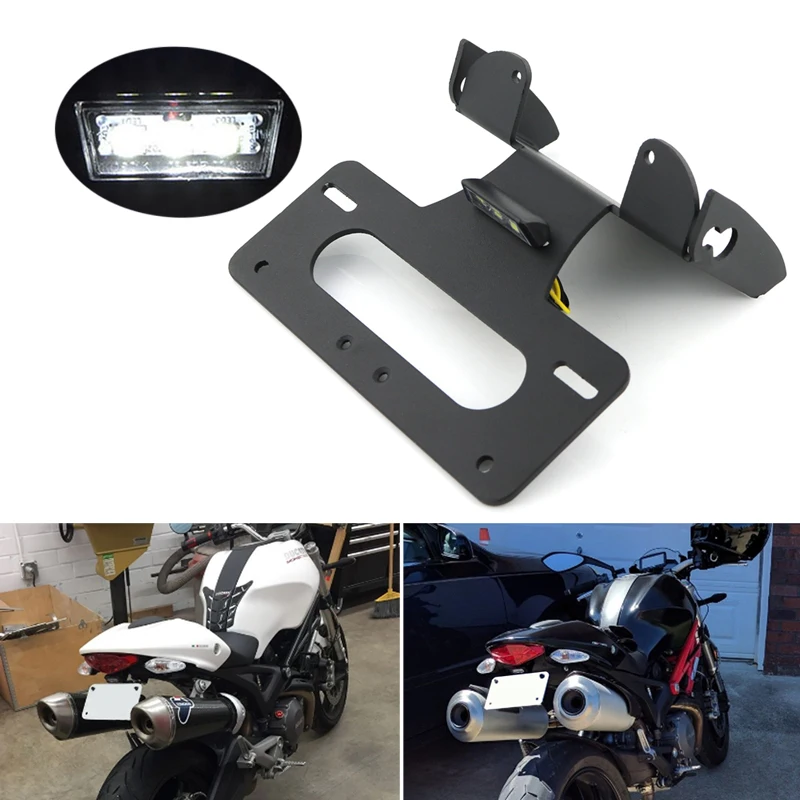 Подходят для Ducati Monster 659 696 795 796 1100 evo держатель номерного знака на все годы