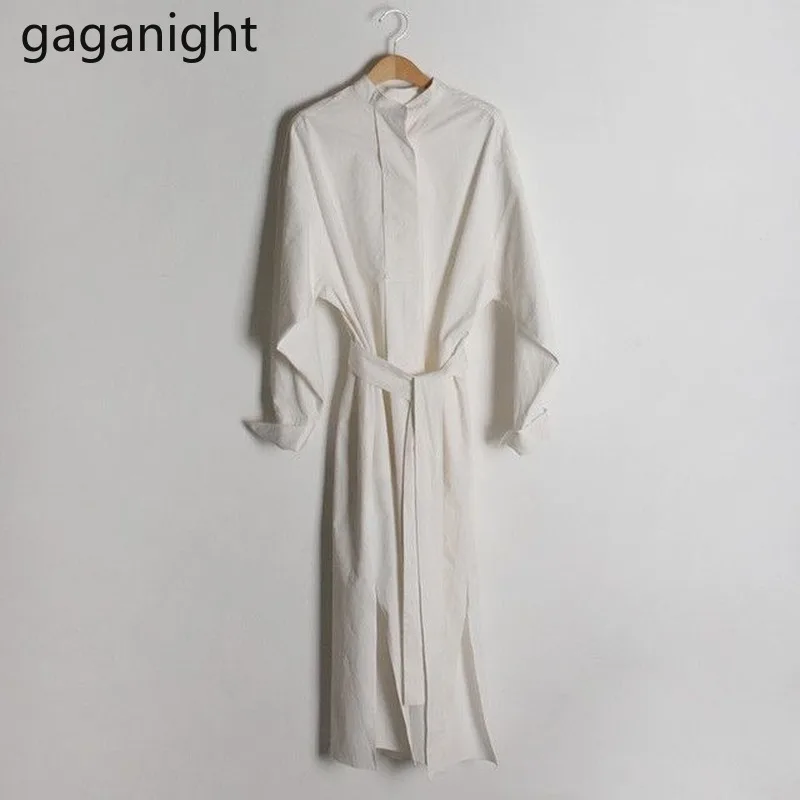 Gaganight Элегантный женский комплект из двух предметов белое платье Макси