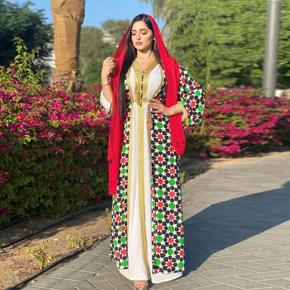

Abaya Dubai Turkey Muslim Sets Fashion Hijab Dress Islam Clothing Dresses Abayas For Women Robe Longue Femme Musulman Ensembles