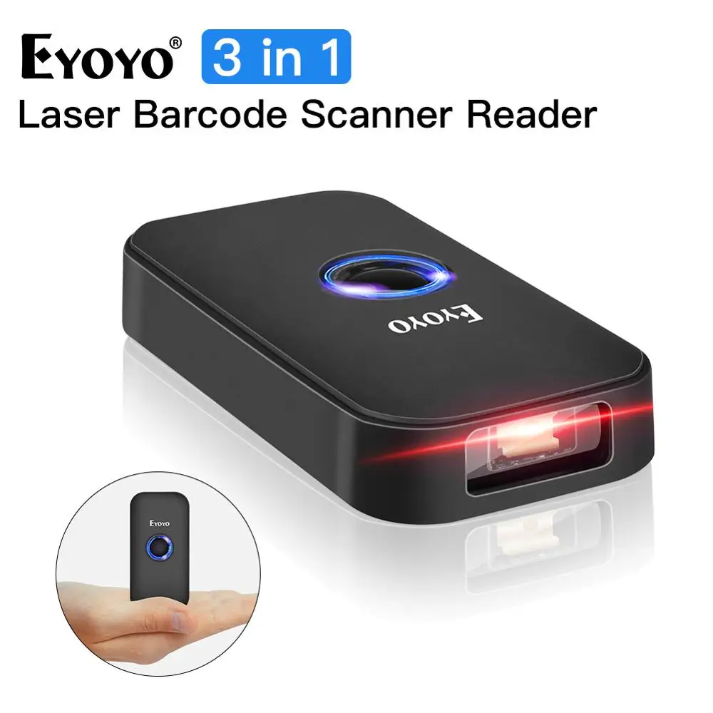 Eyoyo EY 009L мини 3 в 1 Bluetooth USB Проводная И Беспроводной 1D сканер штрих кода Портативный