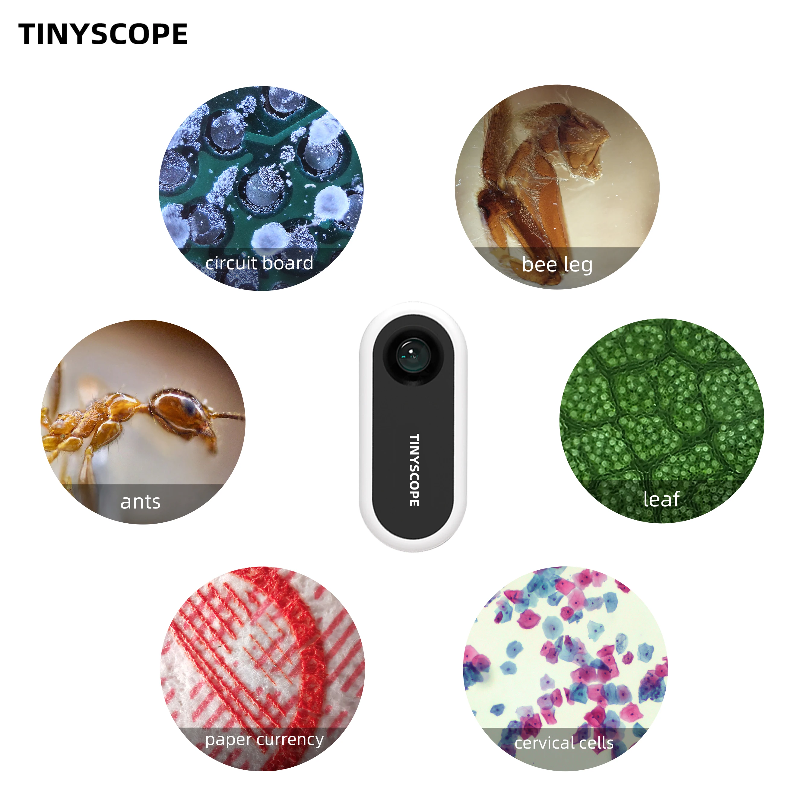 Карманный мобильный микроскоп Tinyscope с увеличением 20x 400x обучающая игрушка