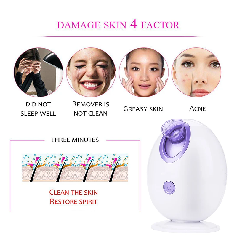 Nano Ionic Mist Facial Steamer Hot Moisturizing Face Sprayer Humidifier with Auto-power off function |