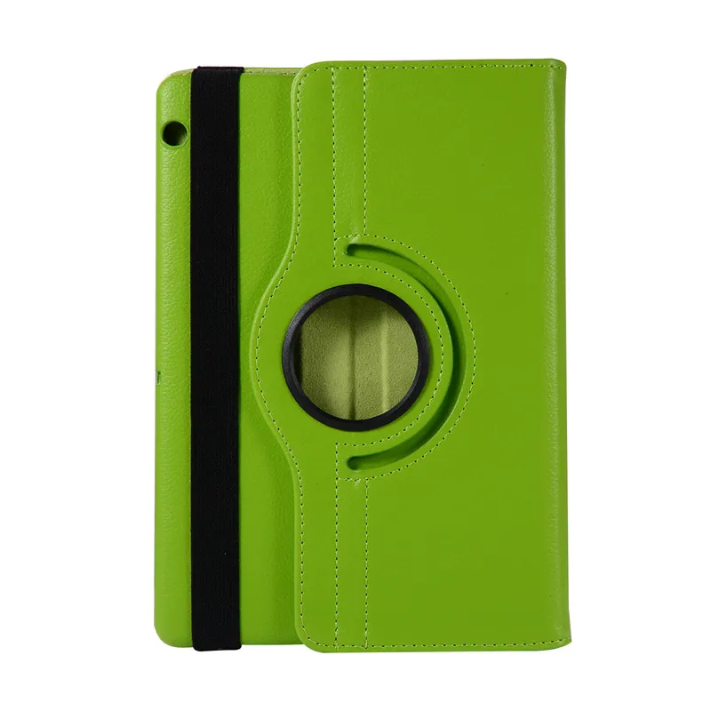 green MediaPad T5 360 Вращающийся Кожаный флип-чехол с подставкой для Huawei MediaPad T5 10 AGS2-W09/L09/L03/10,1 дюймов чехол для планшета+ пленка+ ручка - Цвет: green
