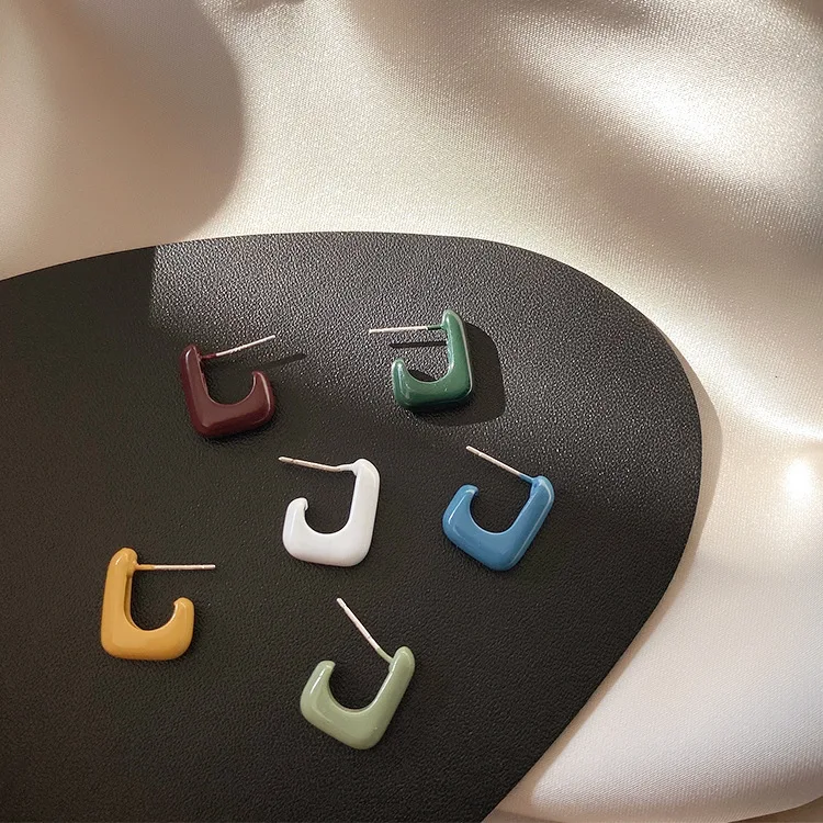 2020 Модные Акриловые серьги-гвоздики в виде геометрических элементов для женщин