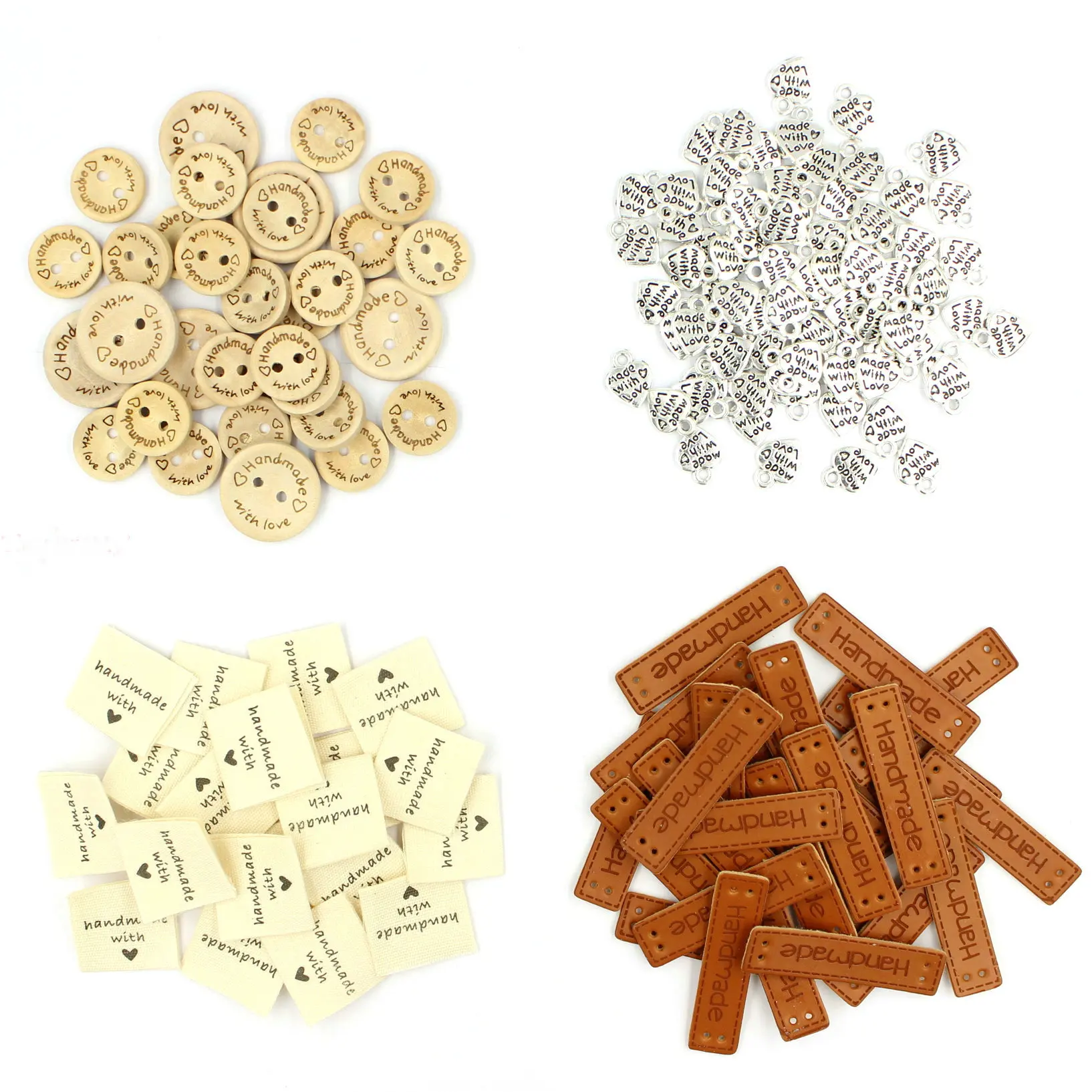 

100pcs/lot Mixed Style Zakka Label Tags for DIY Sewing Embellishment, Handmade Crafts, Patchwork Accessories