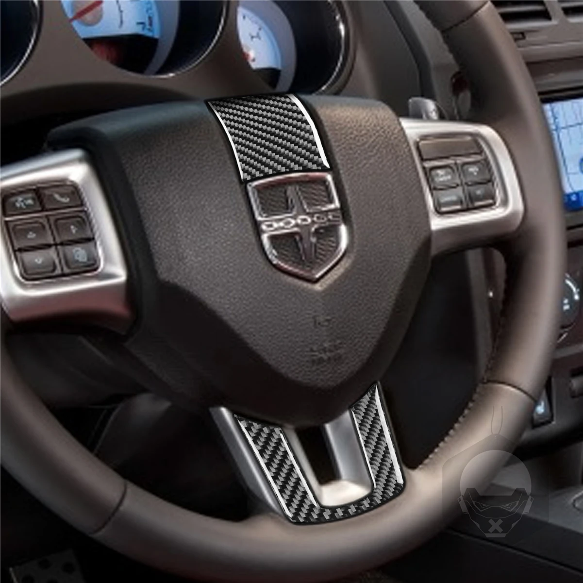 

Декоративный набор на руль, наклейка на обложку для Dodge challenger 2011-2014, стильное украшение интерьера, автомобильные аксессуары LHD