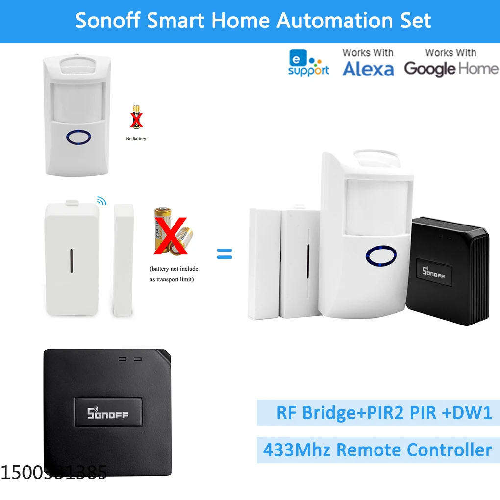 Sonoff радиочастотный мост 433 Гц Wi Fi беспроводной датчик PIR дверной сигнализации для