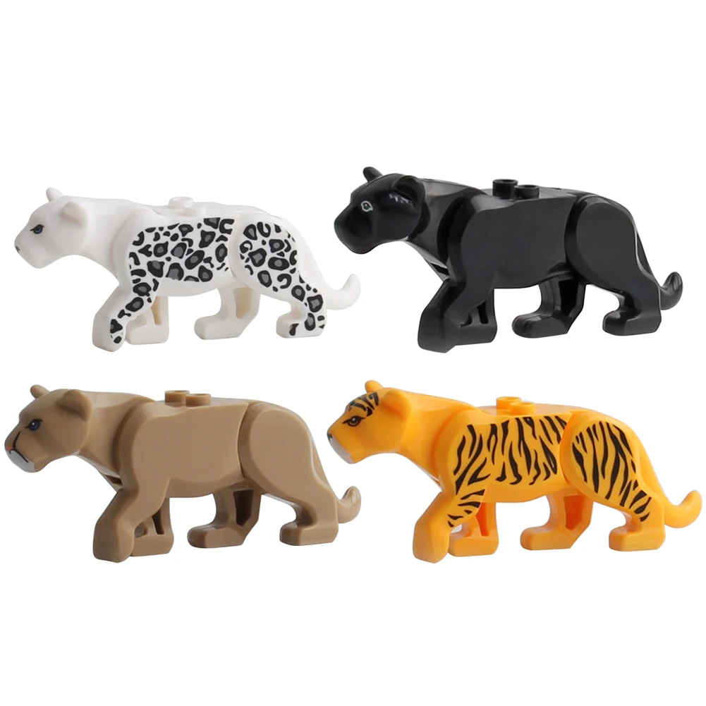 

Children Animal Building Blocks Educational Games Figure Brick Toys Mini Leopard Model Enlightenment Toy for Kids Brithday Gifts