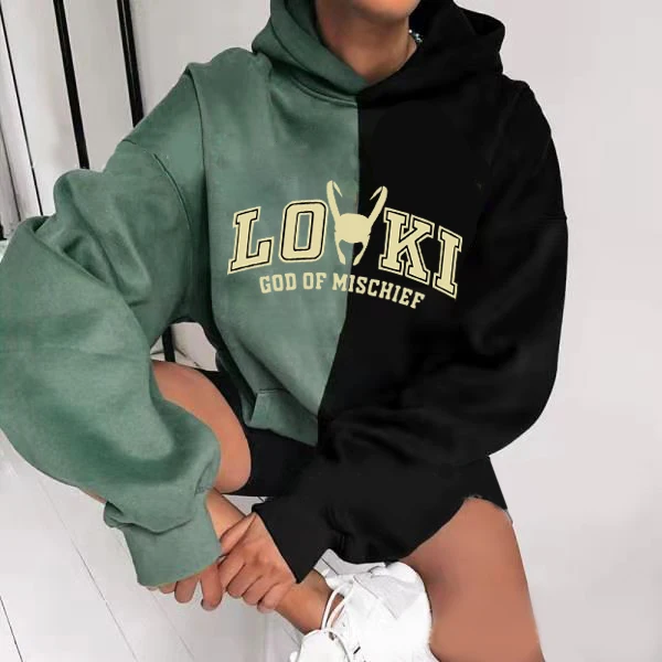 Толстовка женская с капюшоном уличная одежда большого размера зелёная