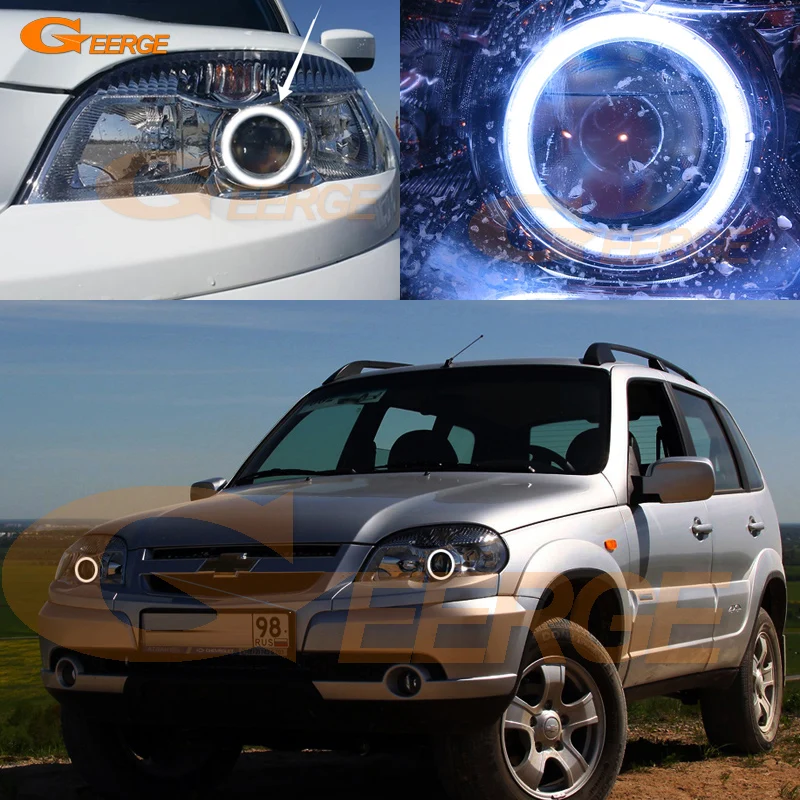

For Chevrolet Niva 2009 2010 2011 2012 2013 2014 2015 Excellent Ultra bright COB led angel eyes halo rings