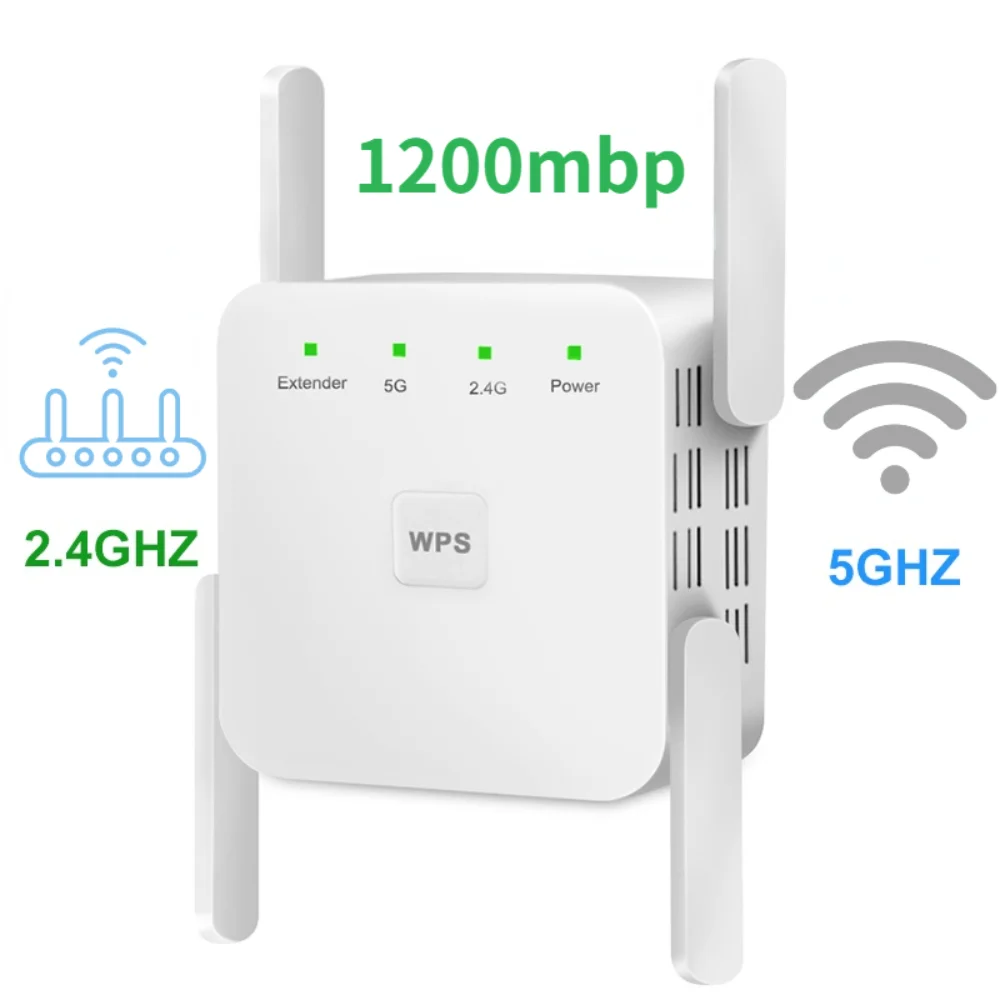 

5G Wireless WiFi Repeater Wi Fi Booster 2.4G 5Ghz Wi-Fi Amplifier 300Mbps 1200 Mbps 5 ghz Signal WiFi Long Range Extender