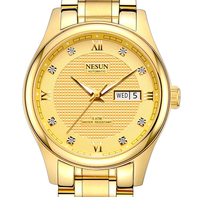 Швейцарские роскошные Брендовые мужские автоматические механические часы NESUN