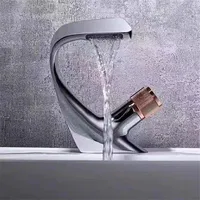 Faucet Bathroom Sink Faucets Hot Cold Water Mixer Crane Deck Mounted Single Hole Basin Faucets High Quality