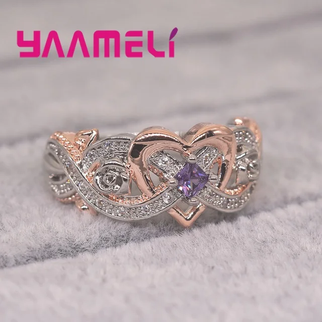 Кольцо женское из серебра 925 пробы с квадратной розой и фианитами | Украшения