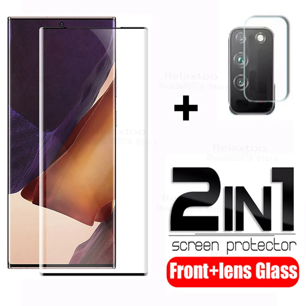 

2in1 Tempered Glass for Samsung Galaxy Note 20 Ultra Screen Protector Lens Protection for Samsung Note20 Ultra 20 film glass