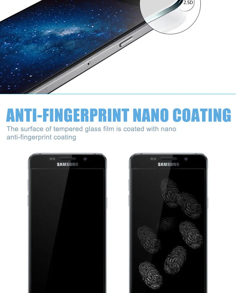 9D Full Cover Tempered Glass For Samsung Galaxy A3 A5 A7 J3 J5 J7 J530 J730 S7 Screen Protector Protective Glass Film