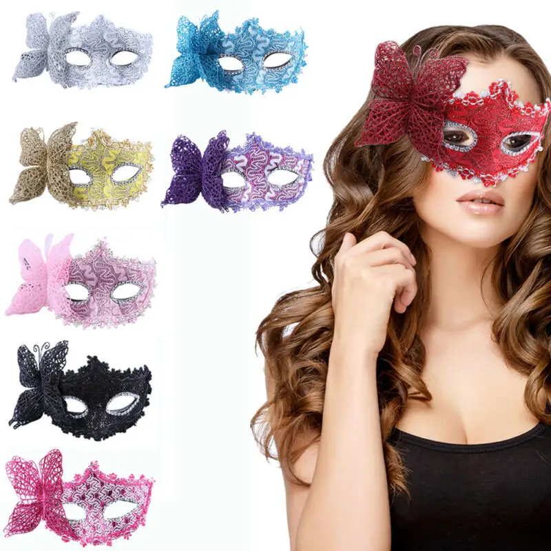 Женское вечернее платье с маской кружевное бабочкой костюм на Хэллоуин |