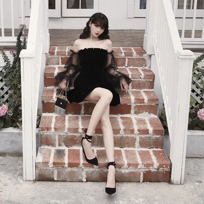 Ruibbit новые готические женские модные черные винтажные элегантные офисные