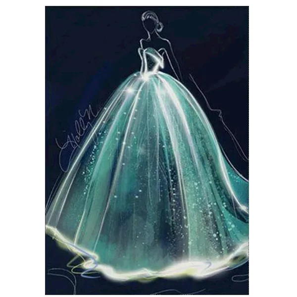 CaiLong1990 Новинка 5d Сделай Сам Алмазная мультяшная вышивка крестиком платье девочка