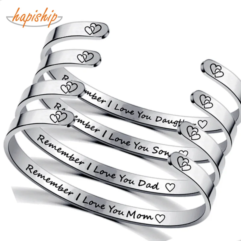Hapiship женский мужской из нержавеющей стали запомните что я люблю вас