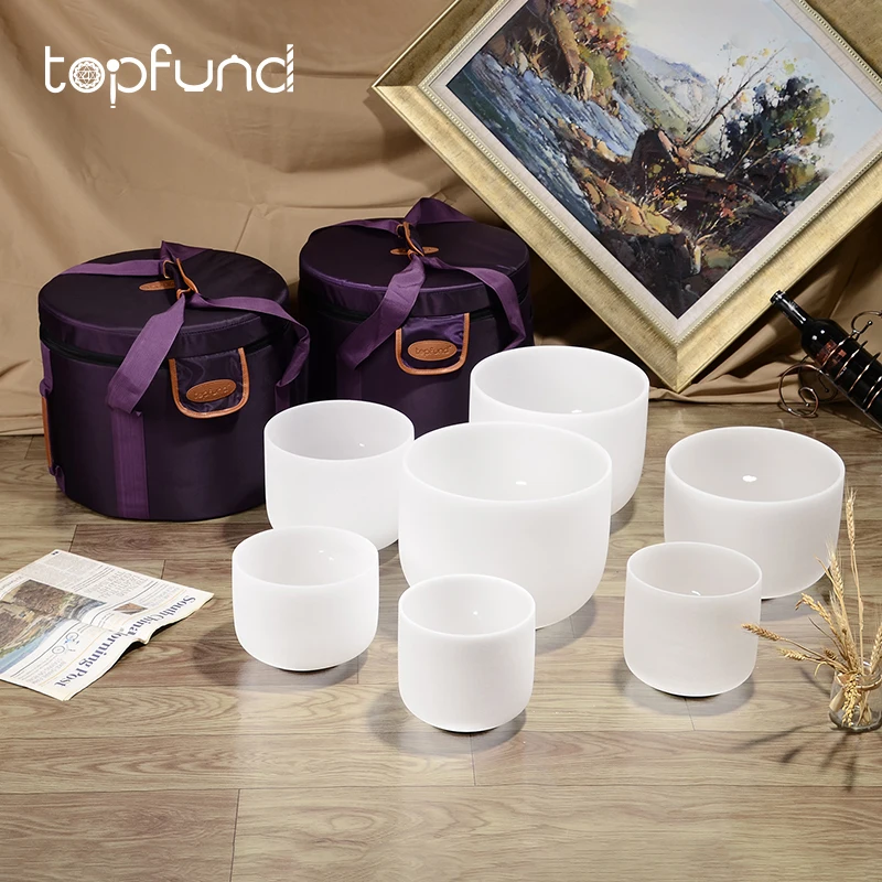 Набор чакр topфонд 7 шт. накладка матовая кварцевая с кристаллами для пения 12