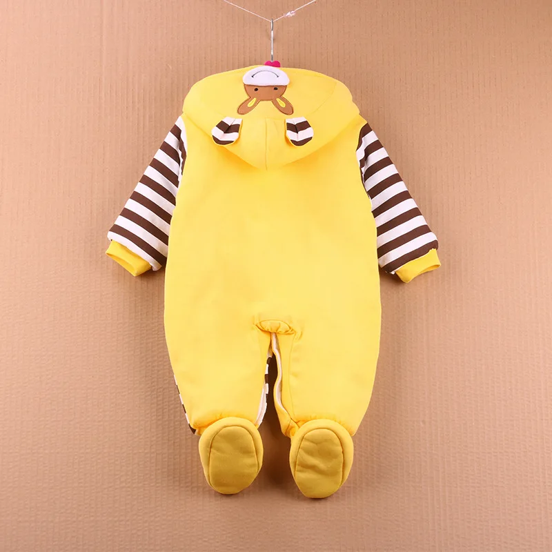 Winter Baby Romper For Newborn Girls Warm Thick Toddler Baby Jumpsuit Overalls Cute Baby Boy Rompers Infant Clothing 3-12M