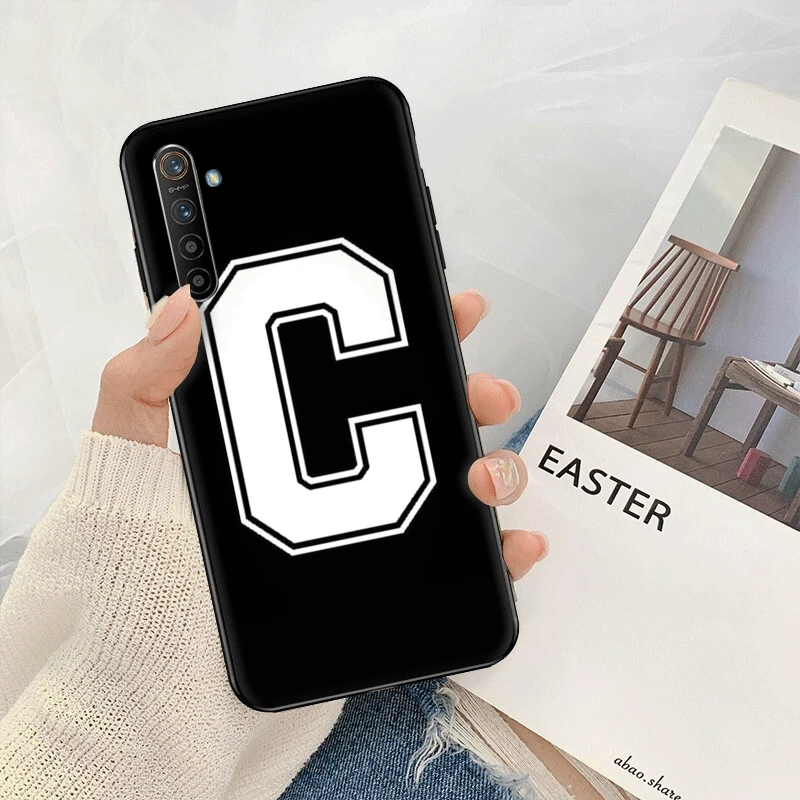 ТПУ для OPPO A1K A5 A9 A31 чехол телефона A91 F15 A8 A72 A52 X2 Pro A12 A92S Reno 3 2Z 10X Ace черный с буквами и