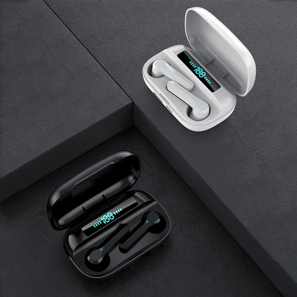 

TWS K12 JS33 Wireless Bluetooth 5.0 Rechargeable Digital Display Noise Reduction Sport Earbuds For IOS Android System Phone