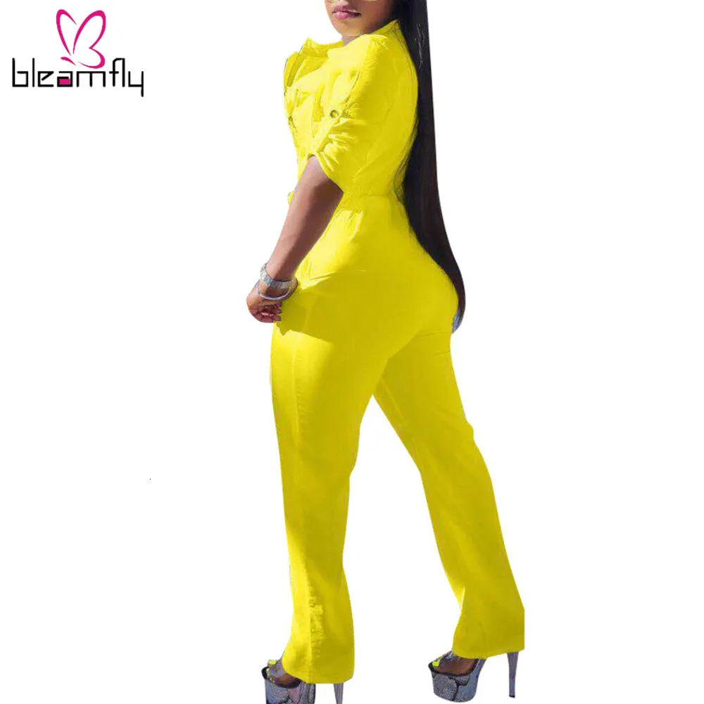 Женские элегантные длинные комбинезоны размера плюс цельные с коротким рукавом