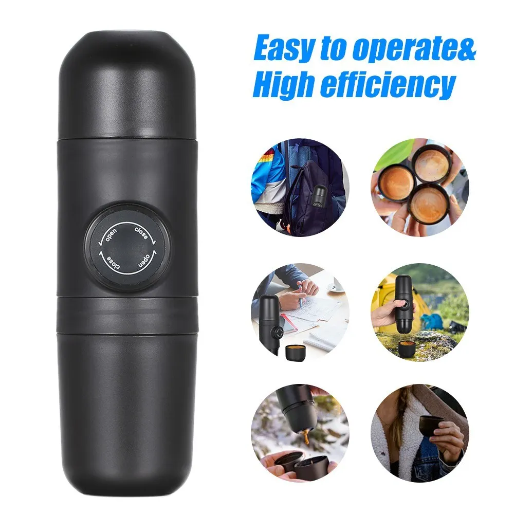 Портативная кофеварка с ручным управлением эспрессо машина мини