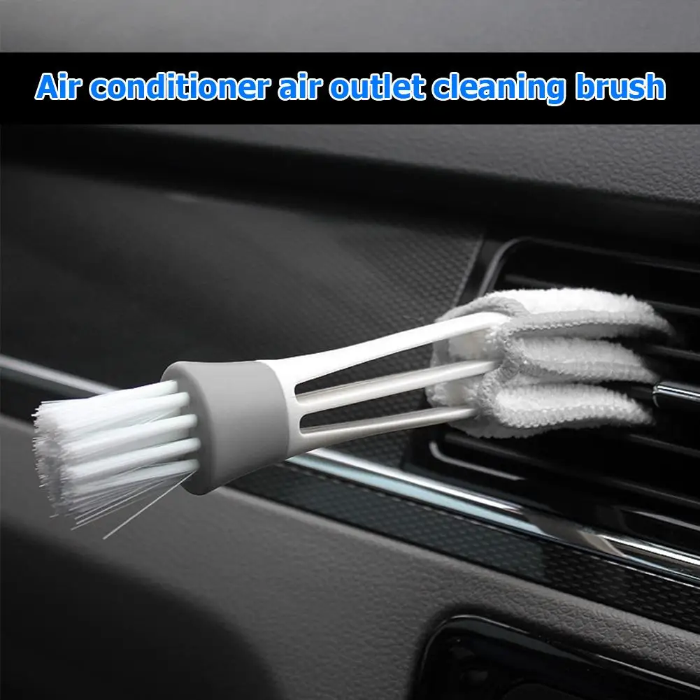 

Double Ended Car Air Conditioner Vent Slit Brush Blinds Keyboard Cleaner Versatile Auto Cleaning Brush Clean Tools