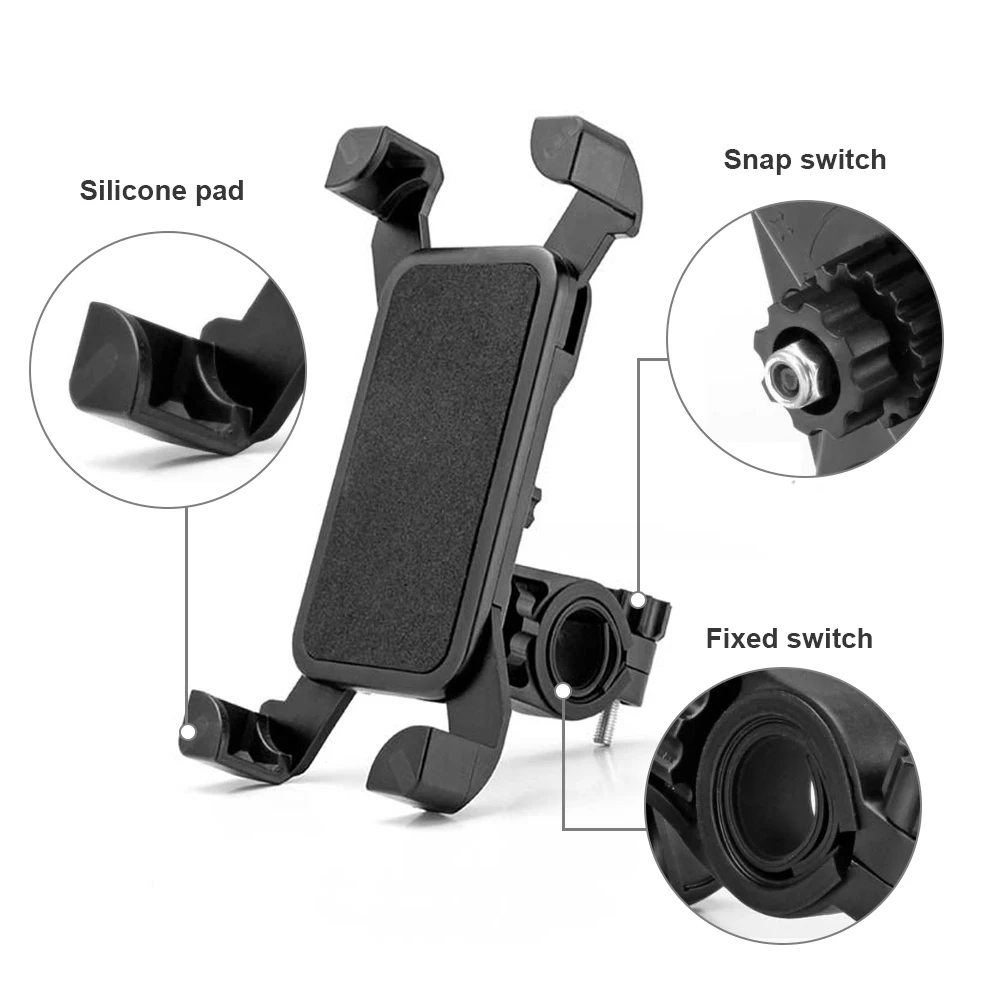 

360 Degree Rotatable Bicycle Mobile Phone Holder For Bike Phone Support Motocycle Metal Phone Stand Mountain Bike Handlebar