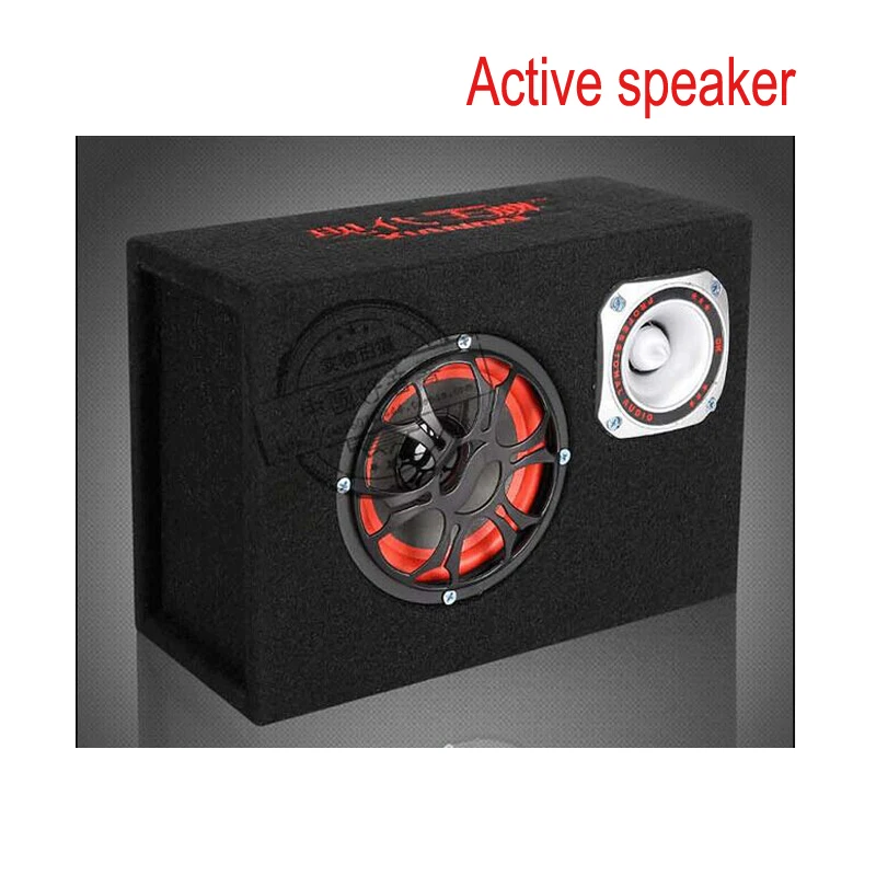 12v  220v portable Car Speakers box 5 inch  300watts Active Subwoofer  Amplifier Built-in KTV Hifi stage  PA Speaker