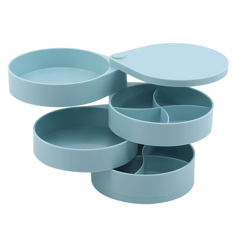 

Creative Jewelry Storage Box Rotating Multi-Layer Display Organizers Dressing Table Boxes Make Up Storage Cosmetic Organizer