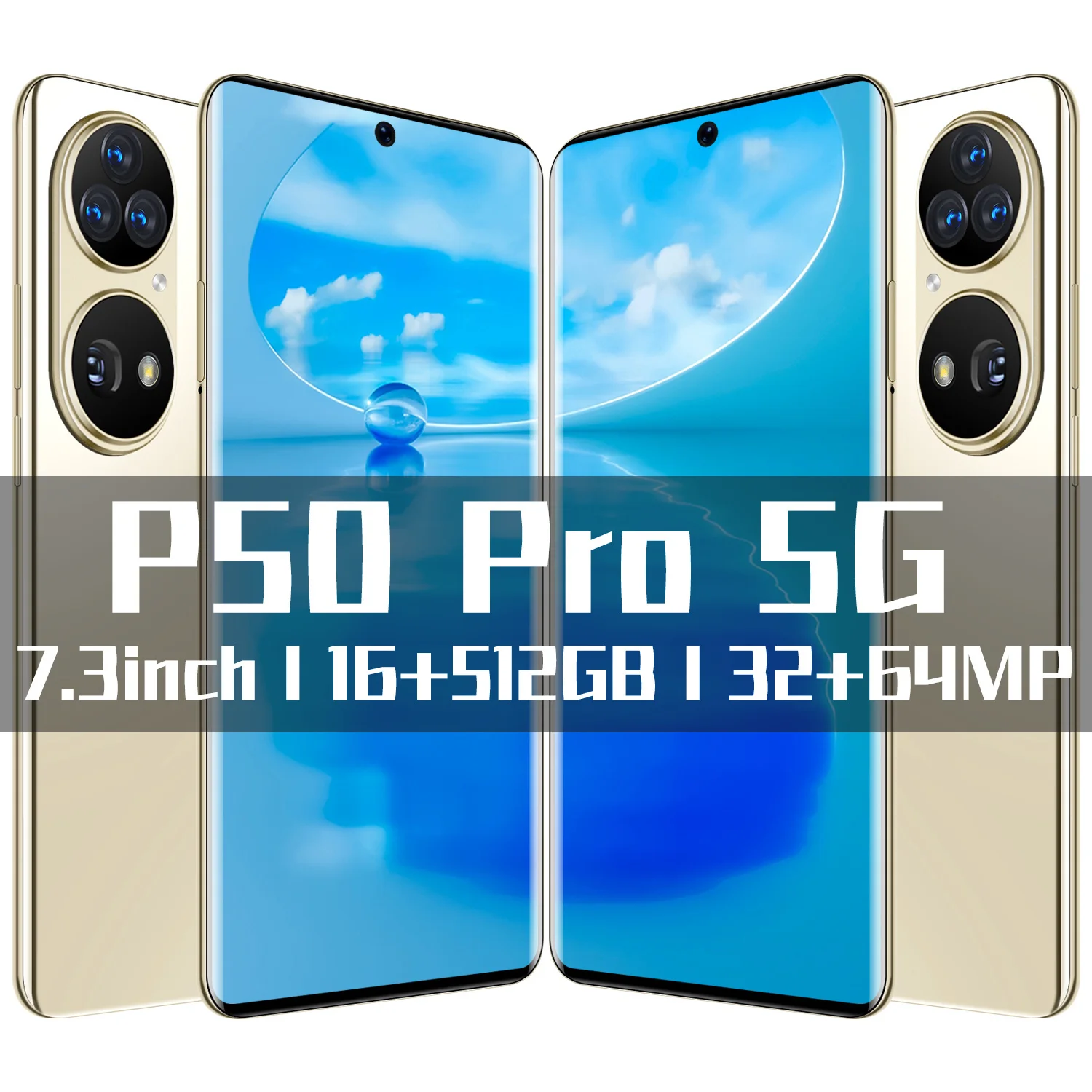

Global Version 16GB RAM 512GB ROM Smart Phone 7.3 Inch 800mAh Face Unlock 32+64MP Andriod 11.0 5G LTE Mobilephones 1440*3200