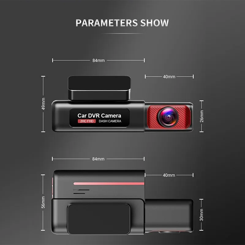 

HD 1080P 2K Wifi Car DVR Video Recorder Hidden Night Vision Wide Angle 3" Dash cam Cycle Recording With ADAS Video Registrar