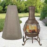 chiminea cover outdoor fire pit cover black outdoor waterproof dust proof heater cover protection for garden backyard stove