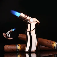 new jobon windproof cigar metal spray gun lighter powerful triple torch lighter jet turbo bbq butane gas lighter gadgets for men