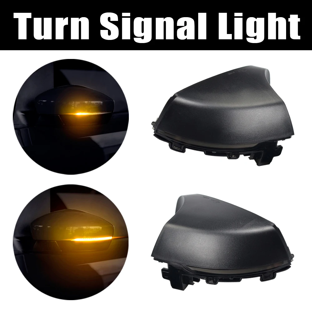 

2pcs For Volkswagen Polo 6R 6C MK5 Dynamic Blinker Turn Signal LED Mirror Light 2010 2011 2012 2013 2014 2015 2016 2017