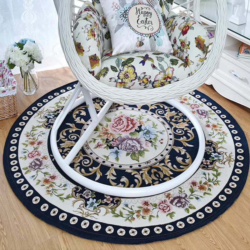 jacquard home living room carpet floor decor round rug sofa chairs area mat luxury bedroom alfombra tapetes diam 80100120cm free global shipping