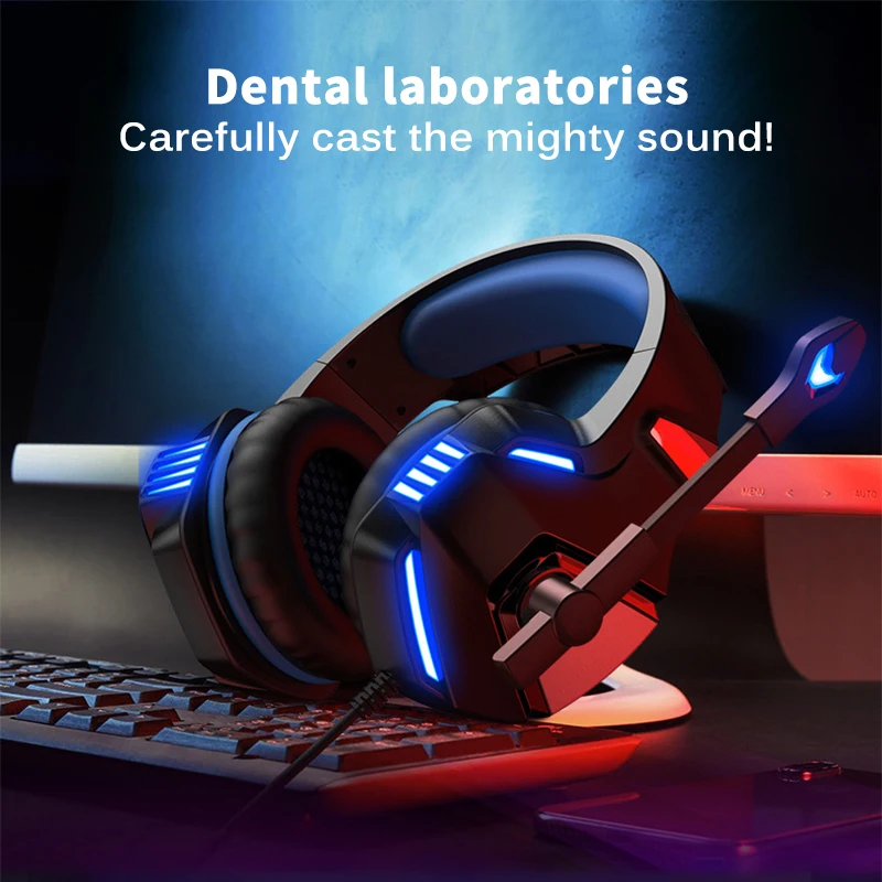 

FORNORM Headset Over-Ear Wired Game Earphones Gaming Headphones Deep Bass Stereo Casque With Microphone For PS4 New Xbox PC