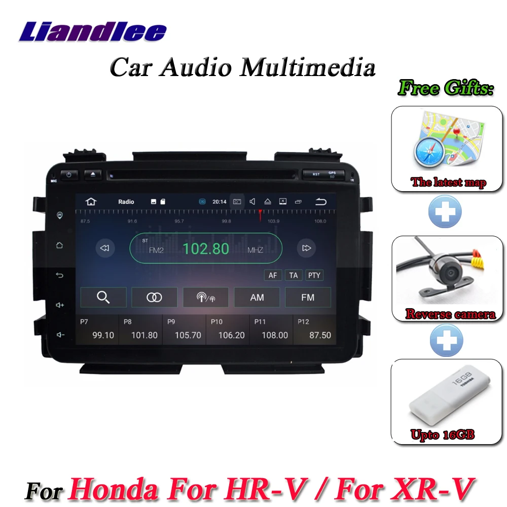 

Liandlee Car Android System For Honda HR-V XR-V Radio AUX Mirror Link GPS Navi Navigation HD Stereo Multimedia No CD DVD
