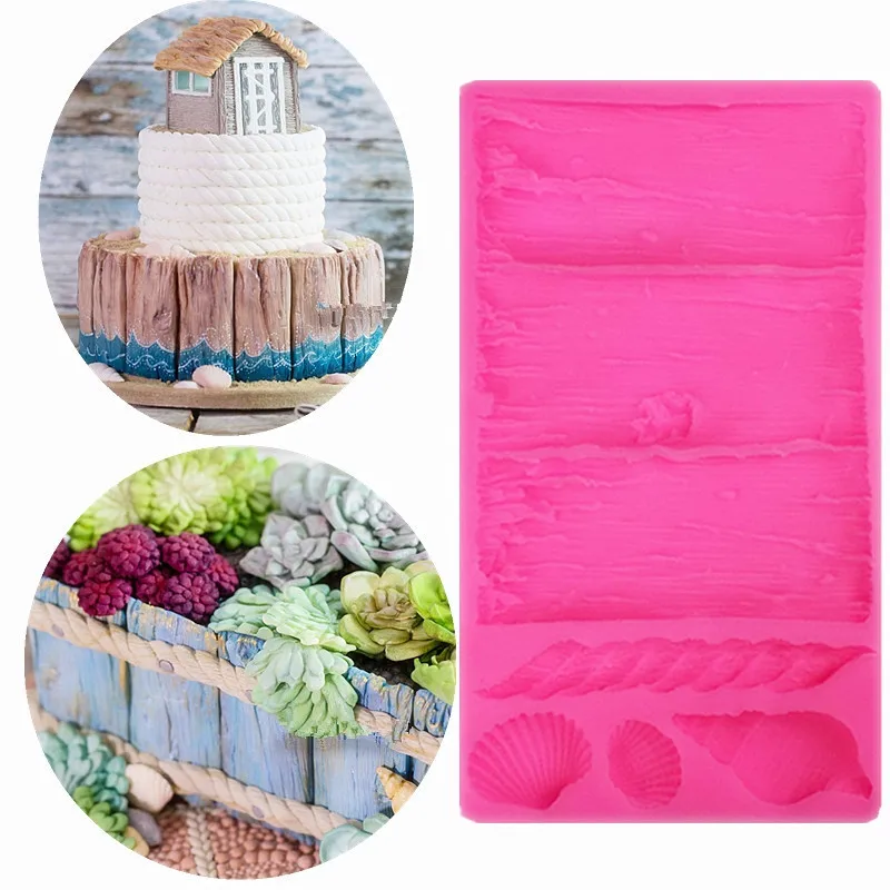 1 шт. деревянная доска раковина Морская ракушка искусственная шоколадная